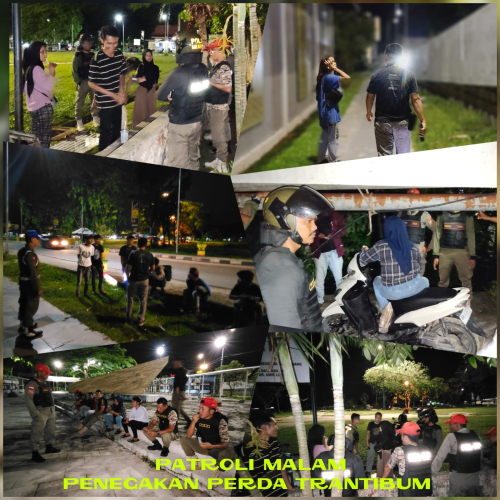 Sebanyak 12 Muda-mudi Bukan Muhrim Terjaring Satpol-PP Kampar di Lapangan Merdeka Bangkinang