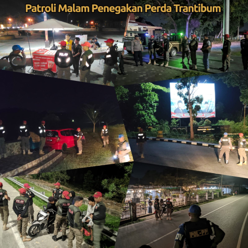Patroli Tengah Malam, Satpol PP Kampar Tertibkan Aktivitas Warga di Bangkinang Kota