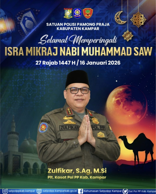 Plt Kasatpol PP Kampar: Nilai Isra Mikraj Harus Diterapkan demi Kampar di Hati