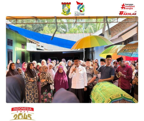 Bupati Kampar Ahmad Yuzar Sampaikan Duka Cita atas Wafatnya Tokoh Parit Baru Akbar Markib