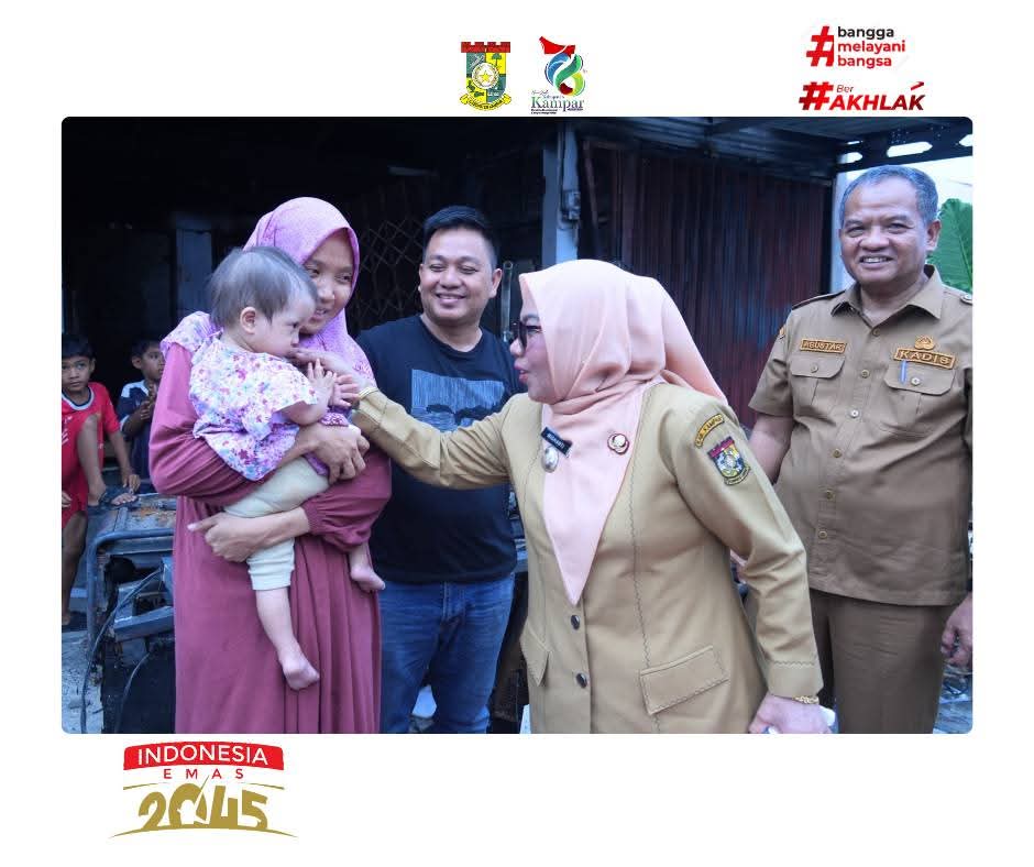 Wakil Bupati Kampar Misharti Pastikan Bantuan untuk Korban Kebakaran Tersalurkan