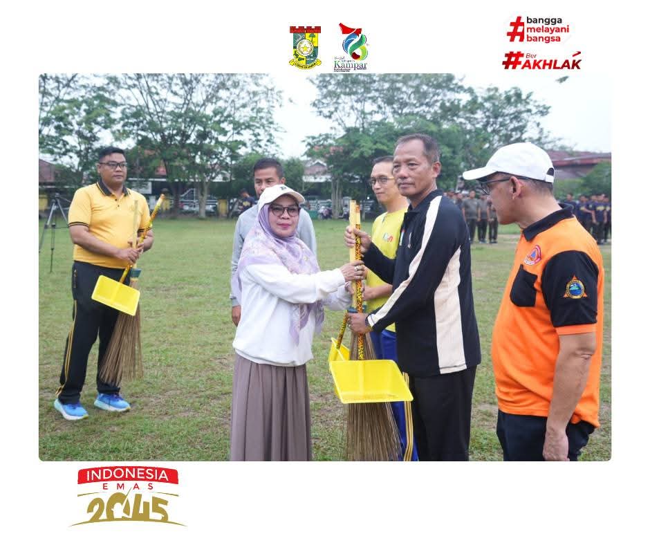 Bupati Ahmad Yuzar Ajak ASN dan Warga Wujudkan Kampar ASRI Lewat Gotong Royong