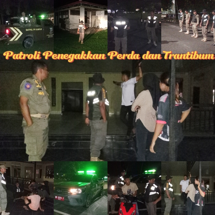 Patroli Dini Hari Satpol PP Kampar, Edukasi Remaja Jadi Fokus